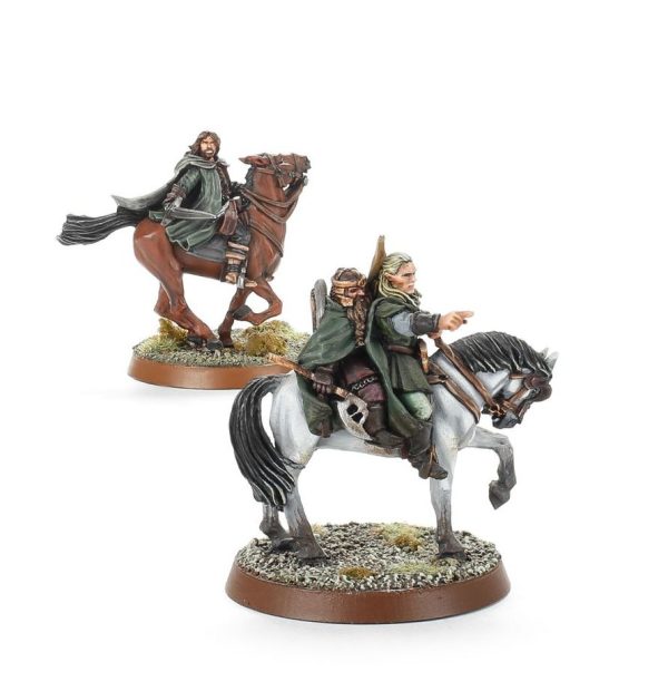 Los tres cazadores montados