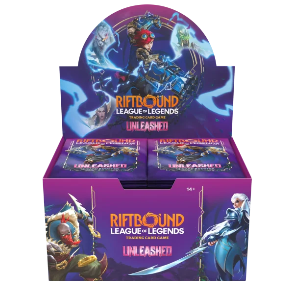 RIFTBOUND: LEAGUE OF LEGENDS TCG – UNLEASHED BOOSTER BOX (24 sobres) – INGLES