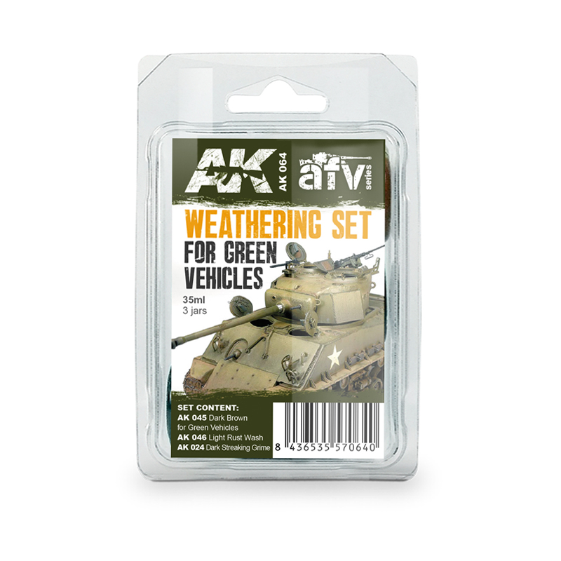Set de Weathering para Vehículos Verdes
