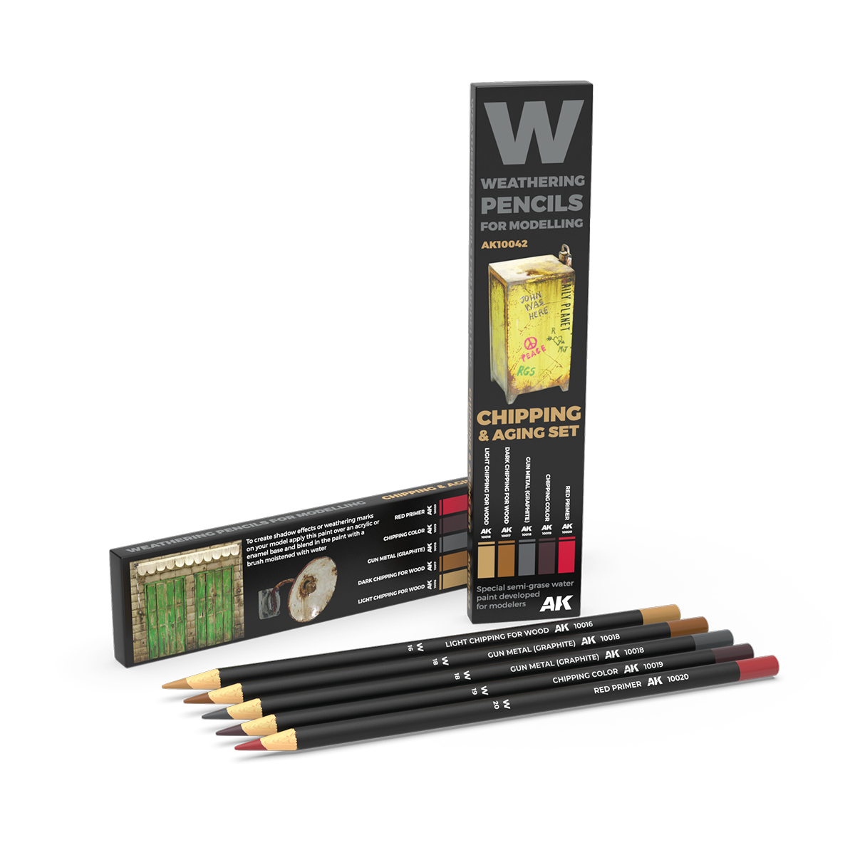 Desconchado y Envejecimiento: Set – Lapiceros Weathering