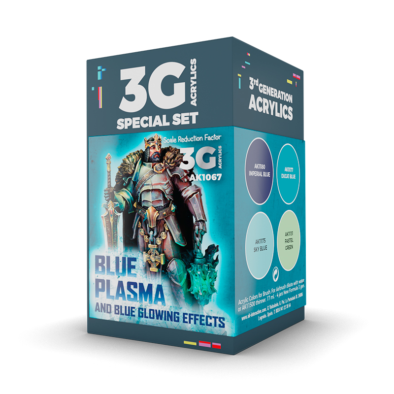 Wargame Set de Colores. Plasma Azul y Efectos Luminosos – 3GEN Pintura Acrilica