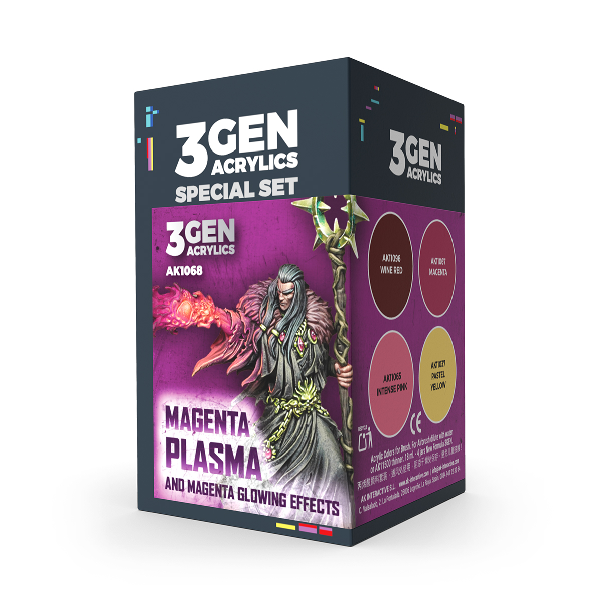 Wargame Set de Colores. Plasma Magenta y Efectos Luminosos – 3GEN Pintura Acrilica