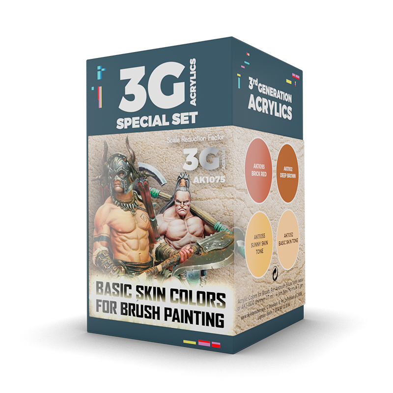 Wargame Set de Colores. Colores Básicos de Piel – 3GEN Pintura Acrilica