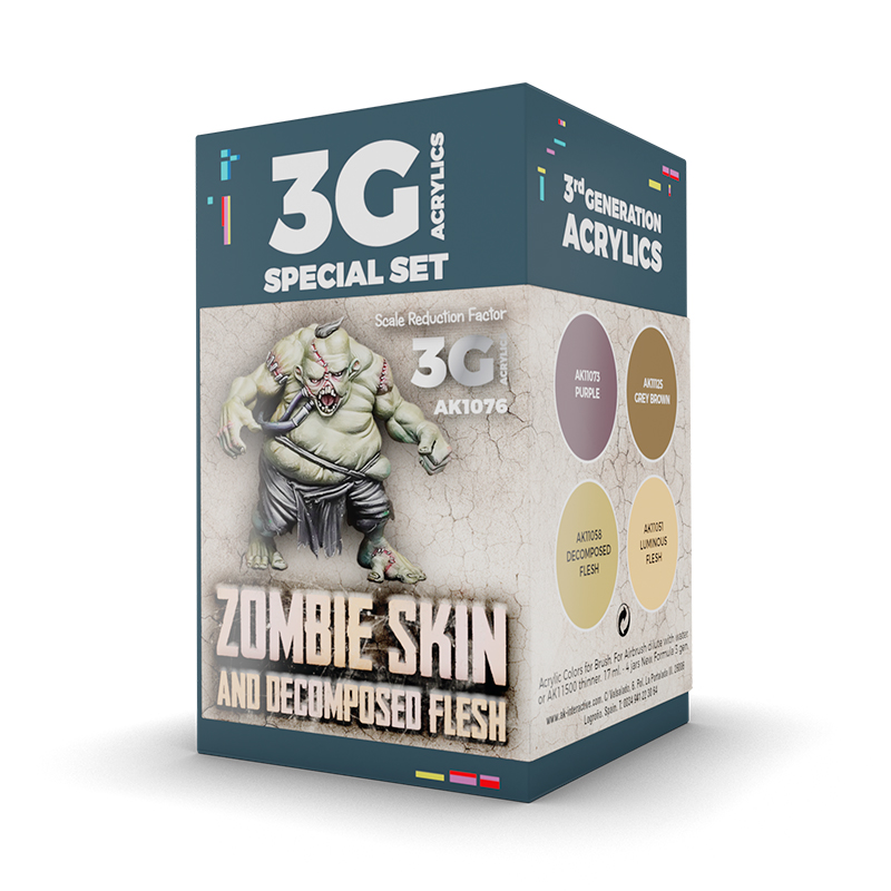 Wargame Set de Colores. Piel Zombi – 3GEN Pintura Acrilica