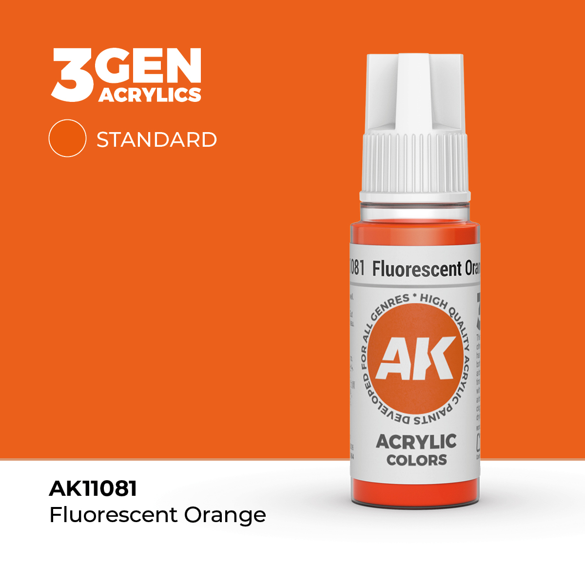 Naranja Fluorescente – Estandar – 3GEN Pintura Acrilica