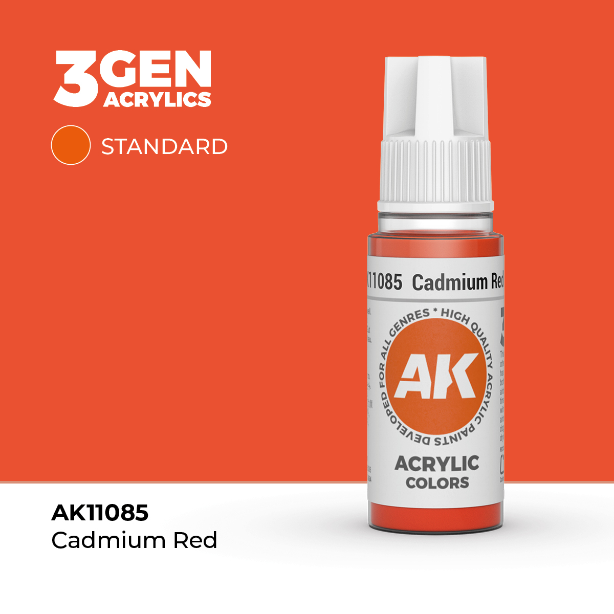 Rojo Cadmio – Estandar – 3GEN Pintura Acrilica