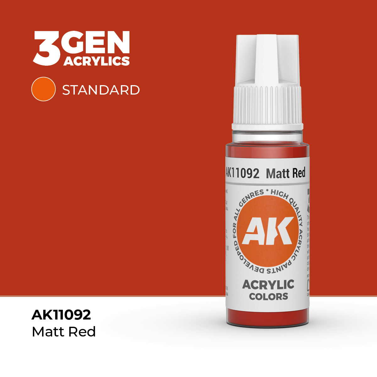 Rojo Mate – Estandar – 3GEN Pintura Acrilica