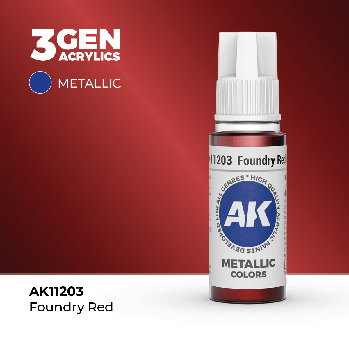 Rojo Fundición – Metálico – 3GEN Pintura Acrilica