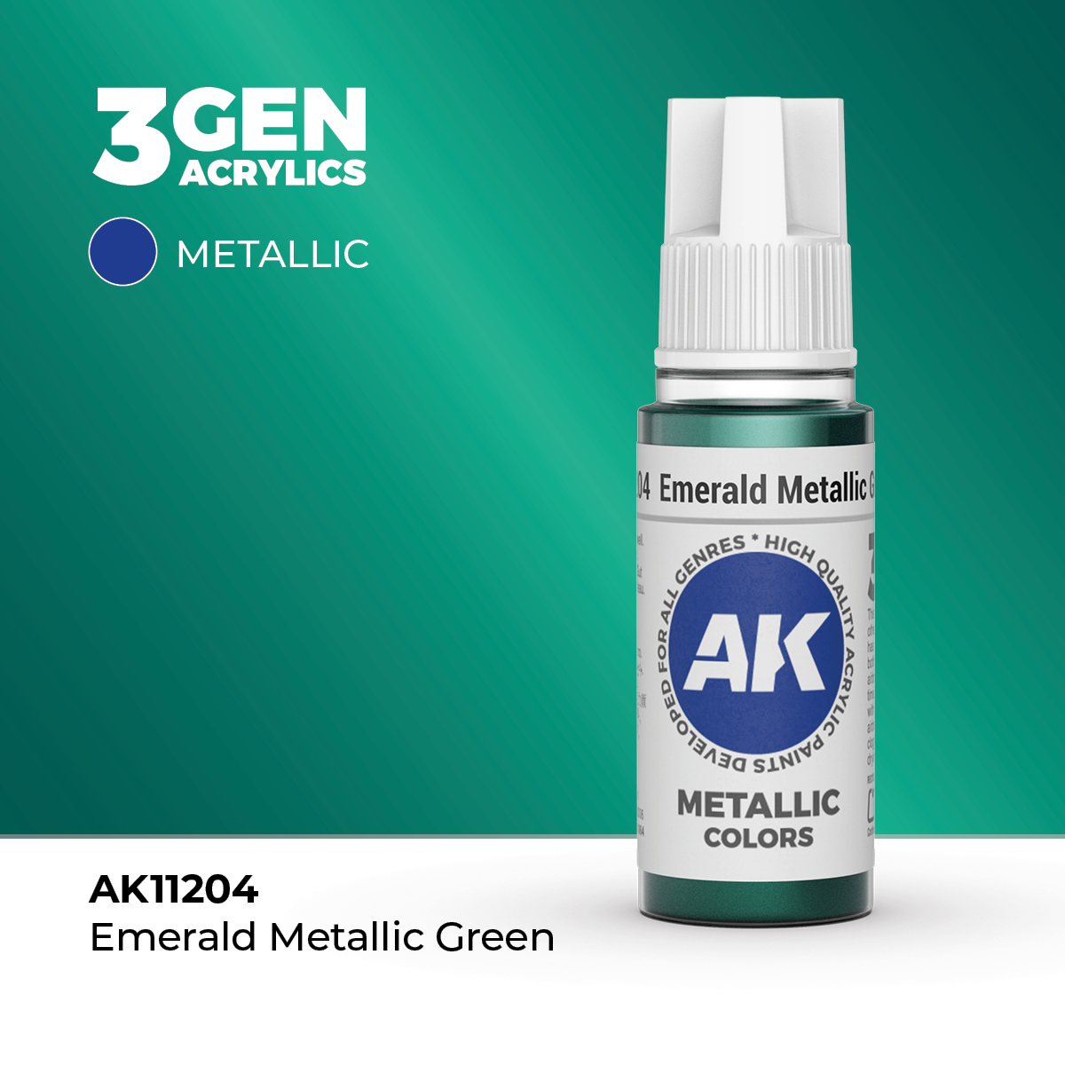 Verde Esmeralda Metálico – Metálico – 3GEN Pintura Acrilica