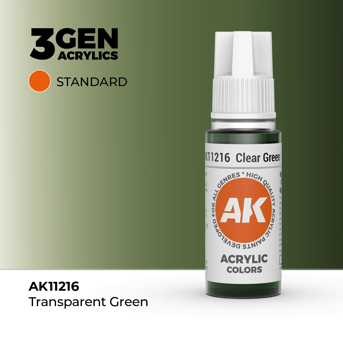 Verde Transparente – Estandar – 3GEN Pintura Acrilica