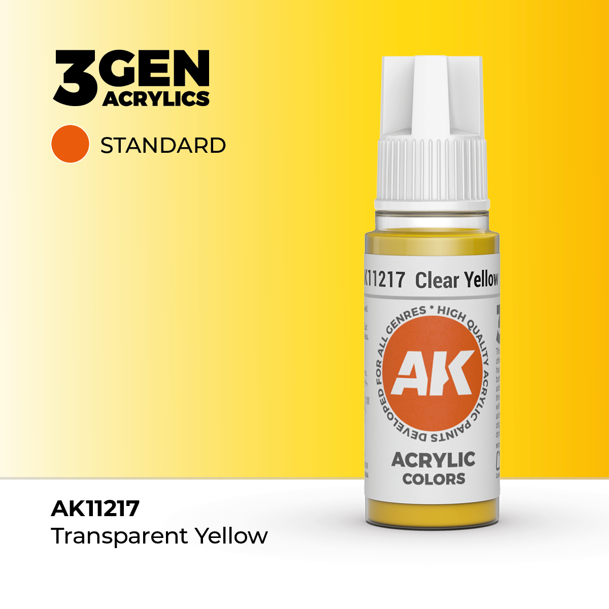 Amarillo Transparente – Estandar – 3GEN Pintura Acrilica