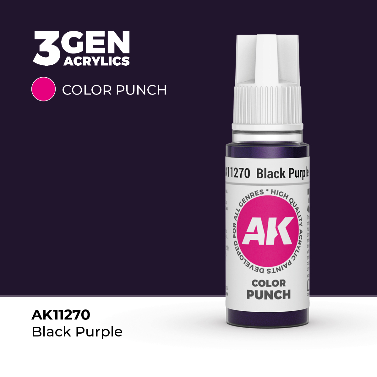 Púrpura Negro – Color Punch – 3GEN Pintura Acrilica