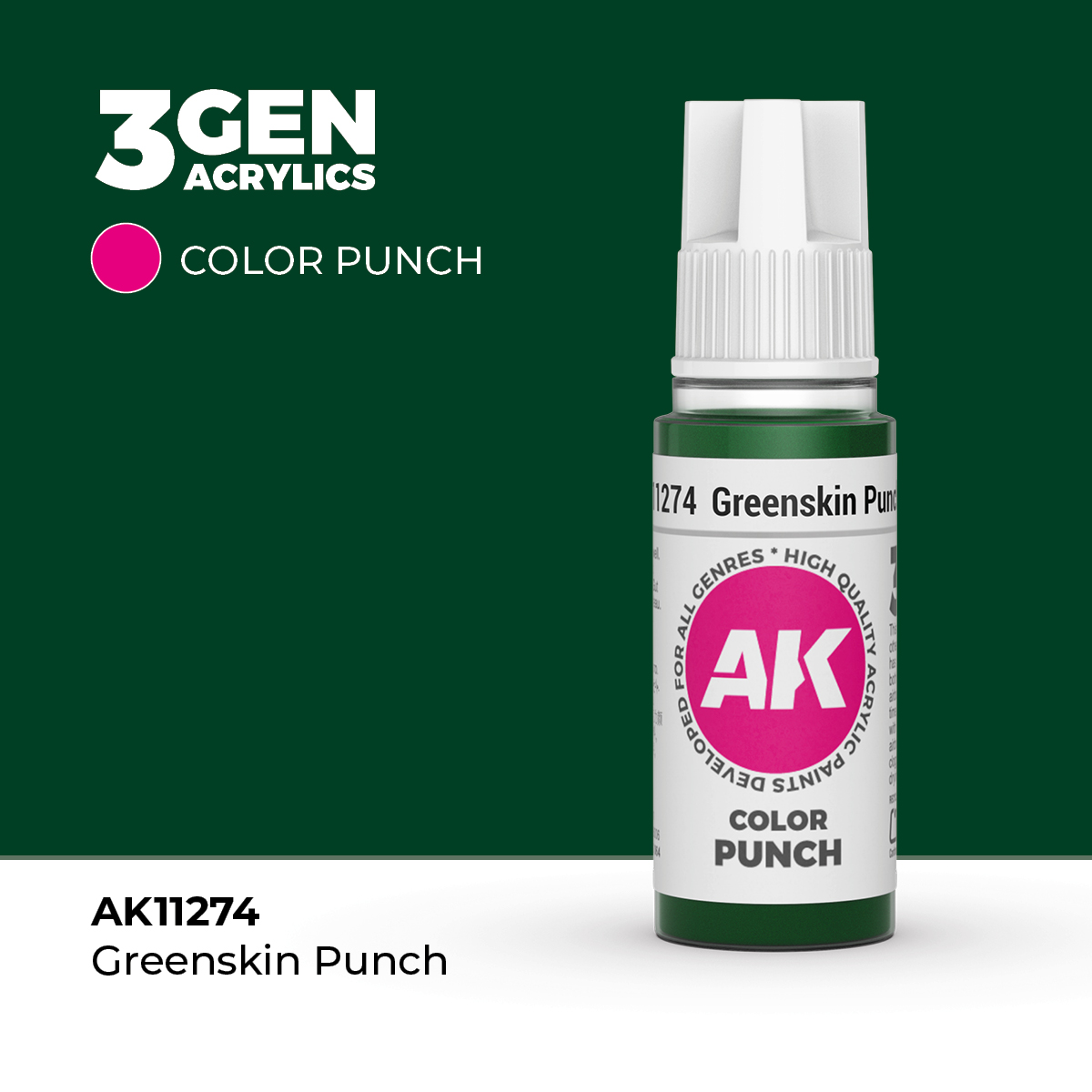 Punch Piel Verde – Color Punch – 3GEN Pintura Acrilica