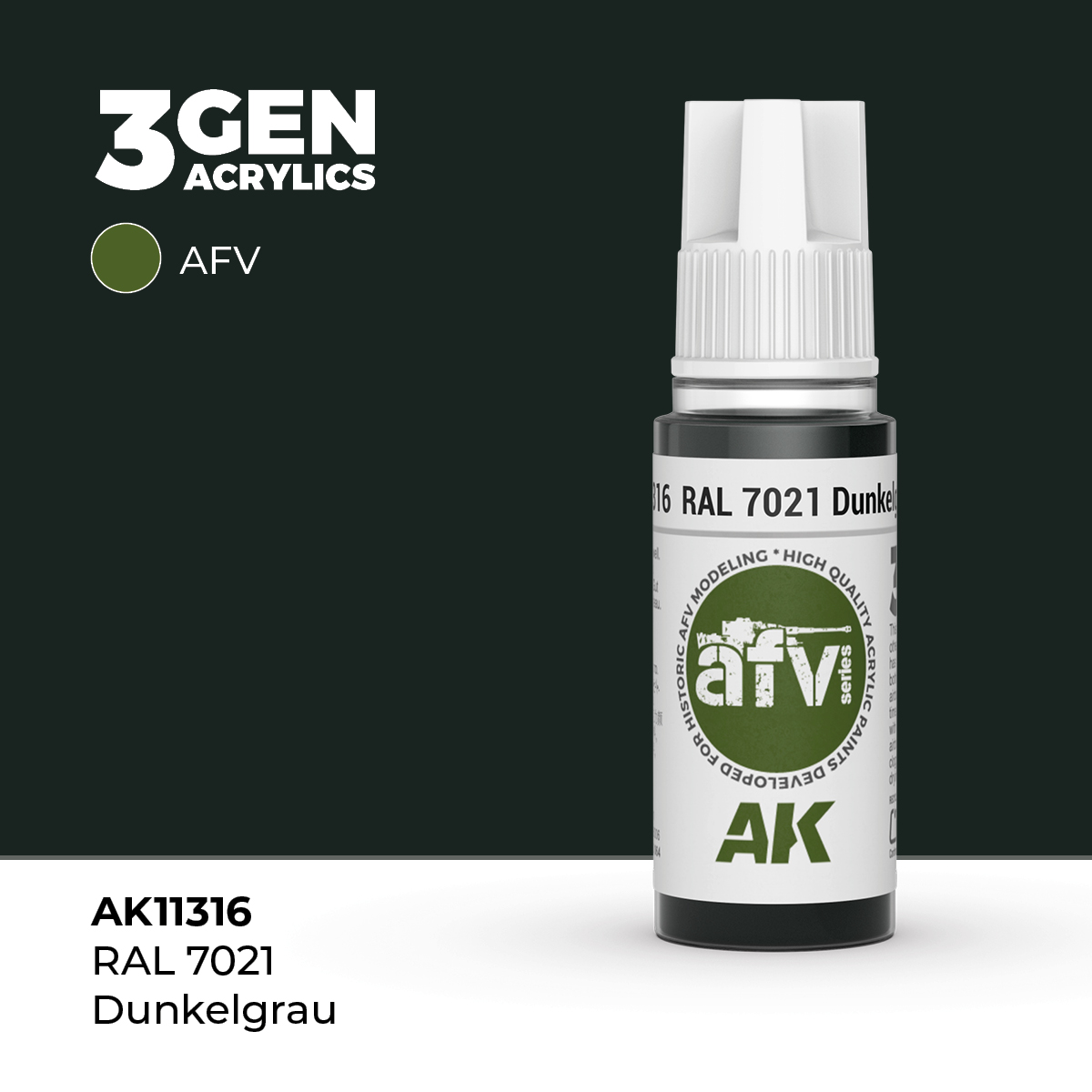 RAL 7021 Gris Oscuro – AFV – 3GEN Pintura Acrilica