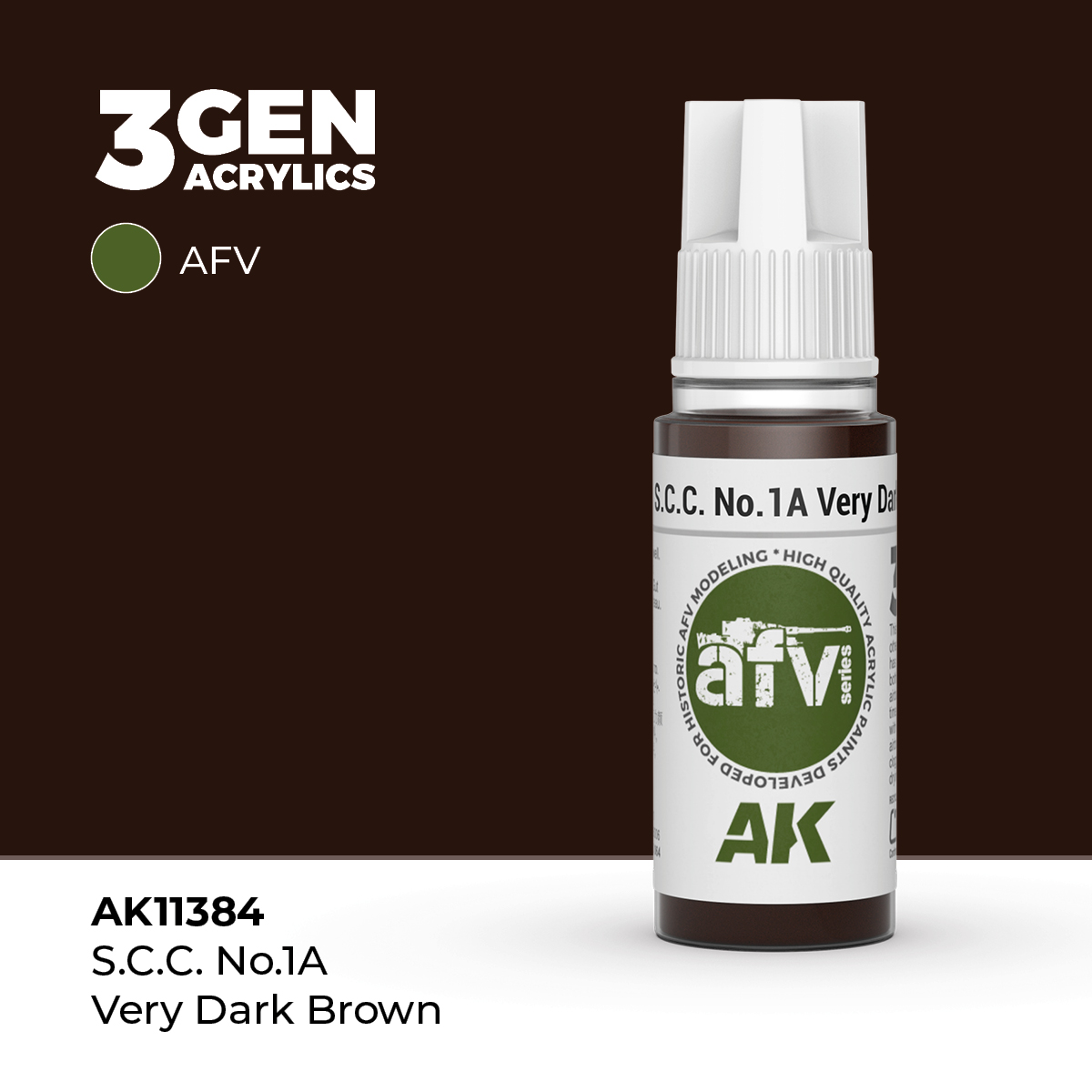 S.C.C. Nº1A Marrón Muy Oscuro – AFV – 3GEN Pintura Acrilica