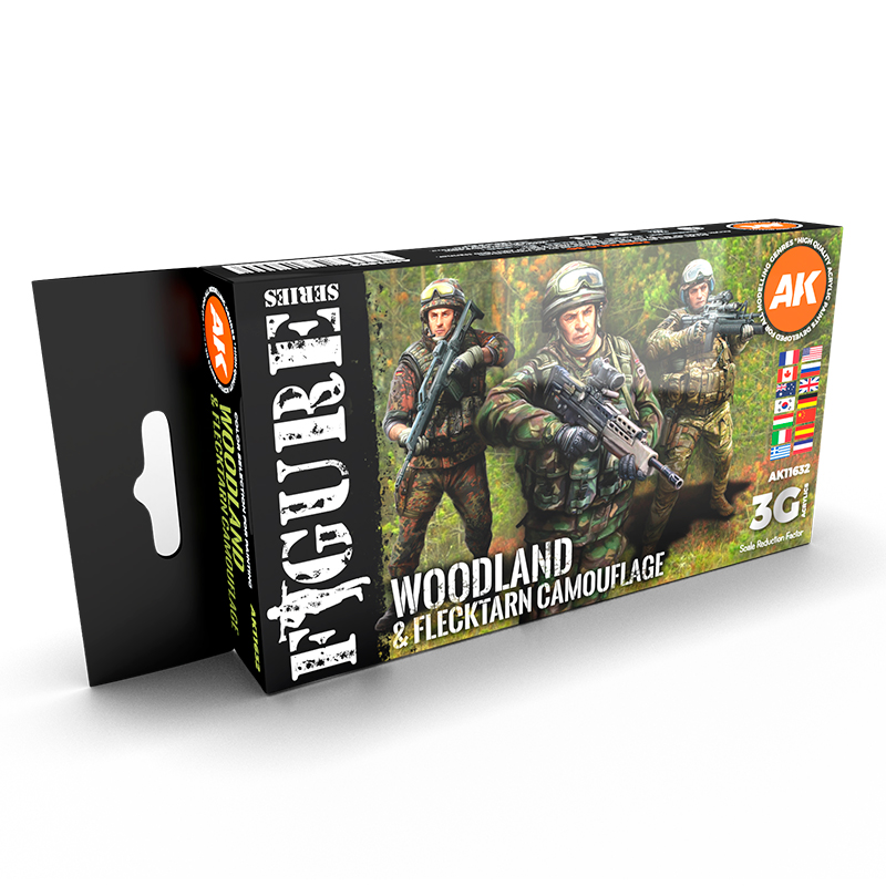 Set – Camuflaje Woodland y Flecktarn – 3GEN Pintura Acrilica