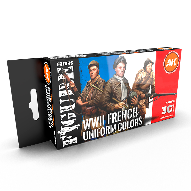 Set Colores de los Uniformes Franceses de la 2GM – 3GEN Pintura Acrilica