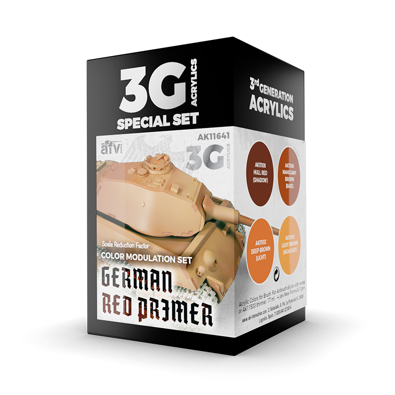 Set de Modulación Imprimación Roja Alemana – 3GEN Pintura Acrilica