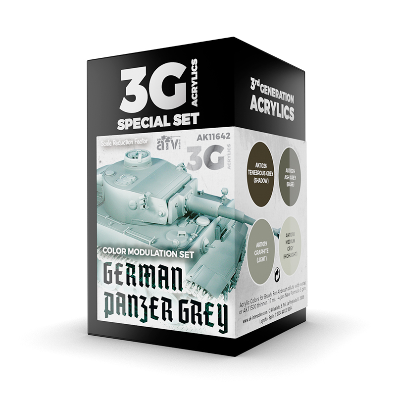 Set de Modulación Gris Panzer Alemán – 3GEN Pintura Acrilica