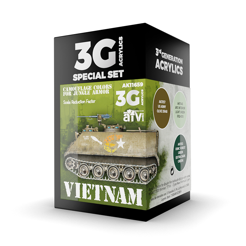 Set Colores de Camuflaje de Vietnam para Selva – 3GEN Pintura Acrilica