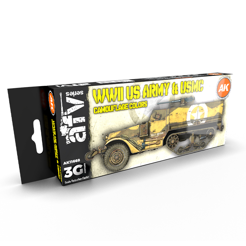 Set Colores de Camuflaje del Ejército de EE. UU. y USMC 2GM – 3GEN Pintura Acrilica