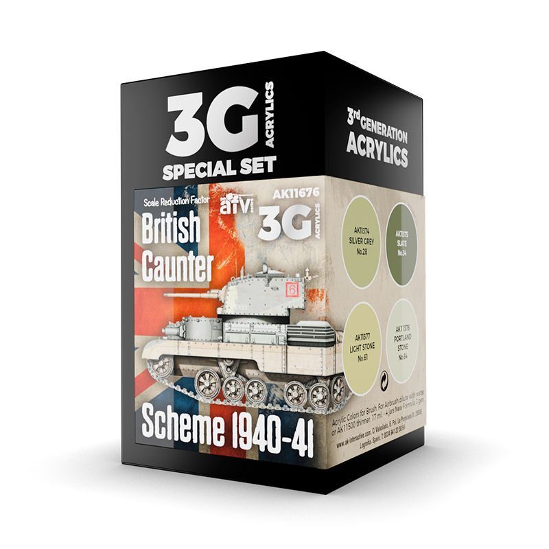 Set Patrón / Esquema Colores Caunter Británico 1940-41 – 3GEN Pintura Acrilica