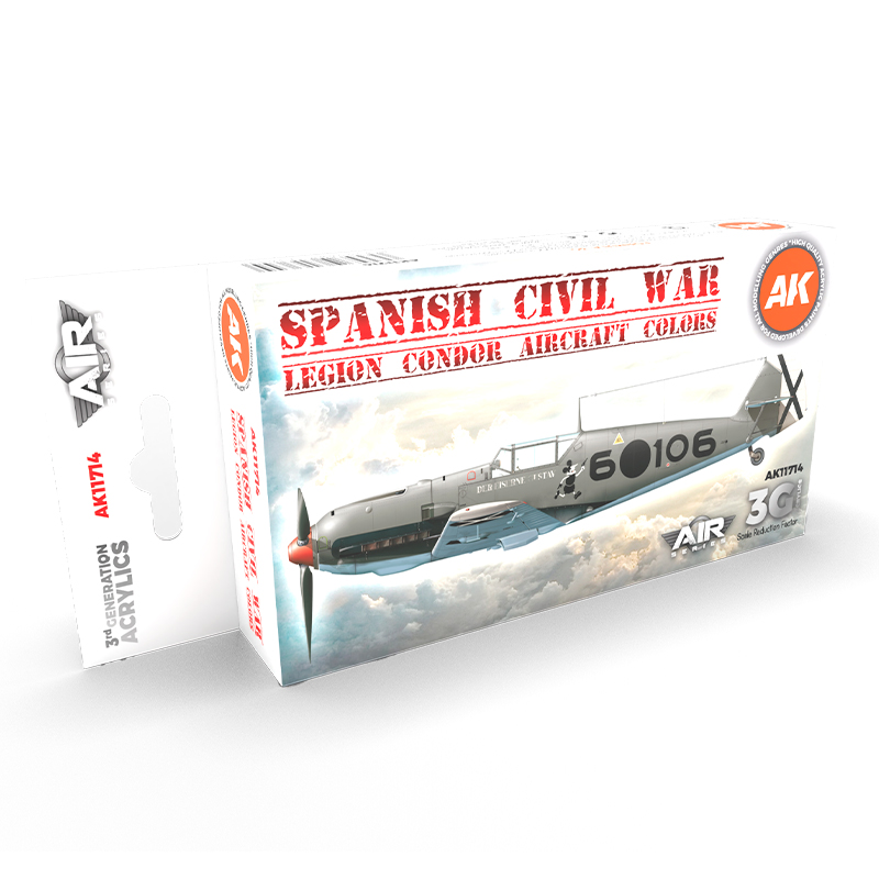 Set Guerra Civil Española – Colores de los Aviones de la Legión Cóndor – 3GEN Pintura Acrilica
