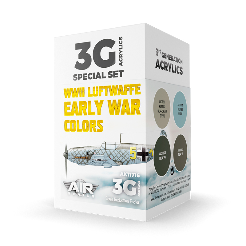Set Colores de la Luftwaffe al Inicio de la 2GM – 3GEN Pintura Acrilica