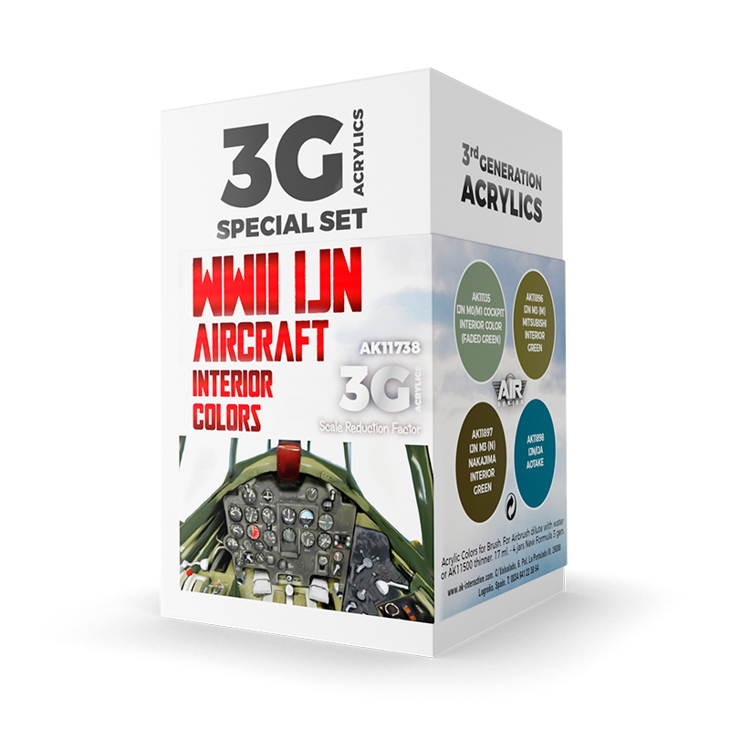 Set Colores Interiores de Aeronaves IJN 2GM – 3GEN Pintura Acrilica