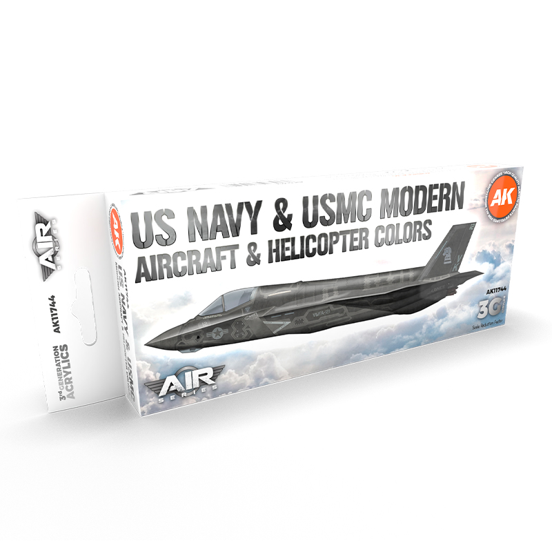 Set Colores Modernos de Aeronaves y Helicópteros de la Marina de EE. UU. y USMC – 3GEN Pintura Acrilica