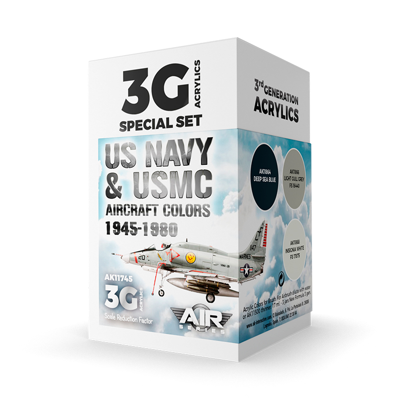 Set Colores de Aeronaves de la Marina de EE. UU. y USMC 1945-1980 – 3GEN Pintura Acrilica