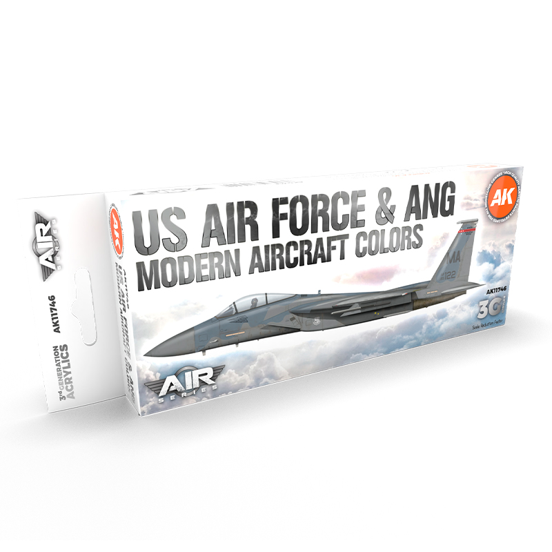 Set Colores Modernos de Aeronaves de la Fuerza Aérea de EE. UU. y ANG – 3GEN Pintura Acrilica