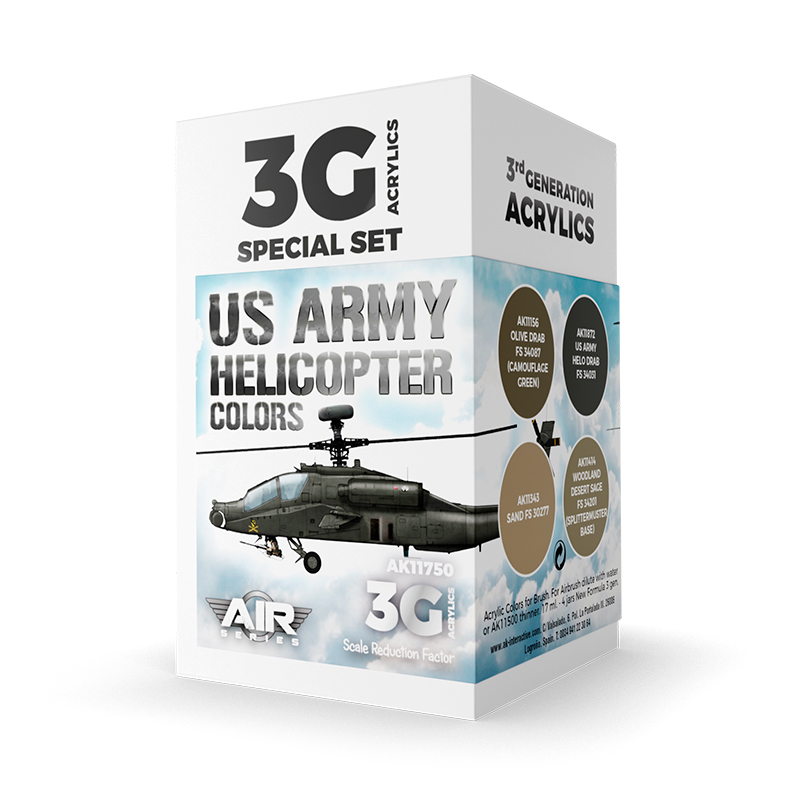 Set Colores de Helicópteros del Ejército de EE. UU. – 3GEN Pintura Acrilica