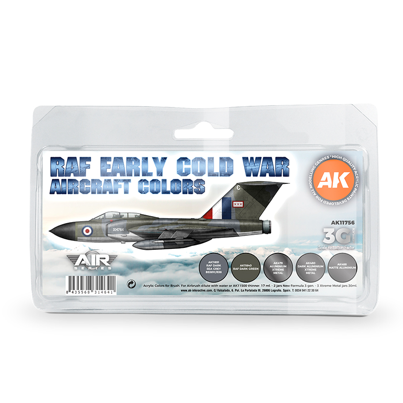 Set Colores de Aeronaves RAF de la Guerra Fría Temprana – 3GEN Pintura Acrilica