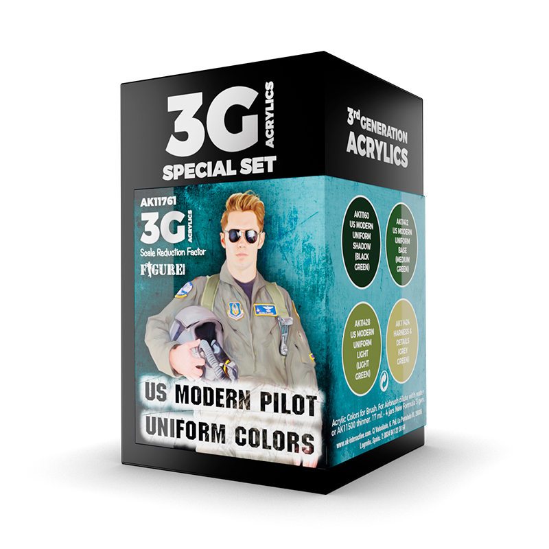 Set Colores de Uniformes de Piloto Modernos de EE. UU. – 3GEN Pintura Acrilica
