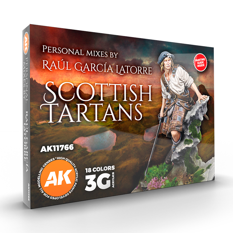 Set de Autor – Raúl García Latorre – Tartan Escocés Set de Colores – 3GEN Pintura Acrilica
