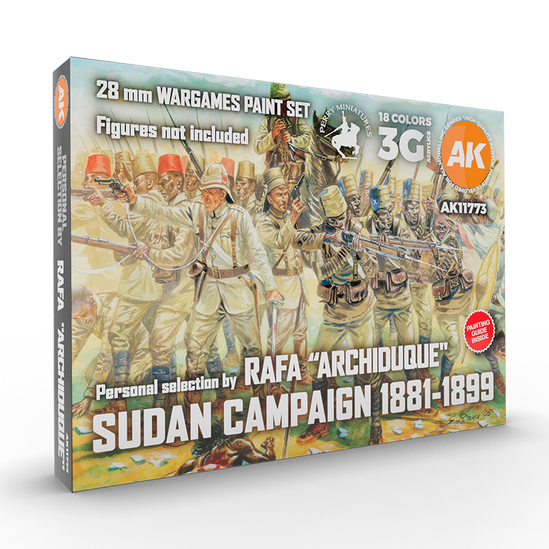 Set de Autor – Rafa “Archiduque” – Campaña de Sudán 1881-1899 – Set de Pintura Wargame 28mm – 3GEN Pintura Acrilica