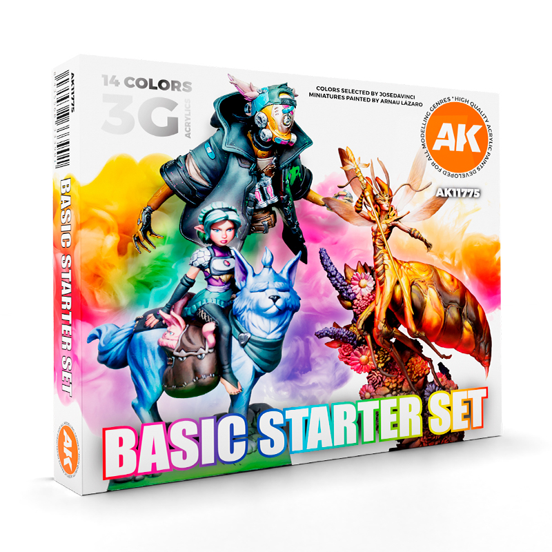 Set Inicial Básico – 14 Colores Seleccionados por Josedavinci – 3GEN Pintura Acrilica