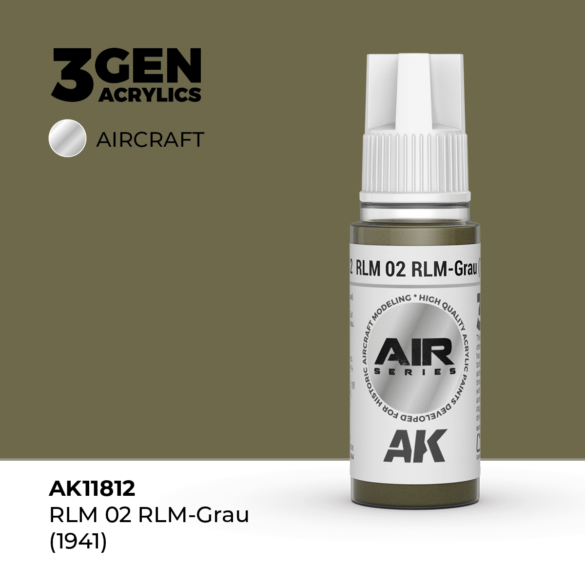 RLM 02 RLM-Grau (1941) – Air / Aire – 3GEN Pintura Acrilica