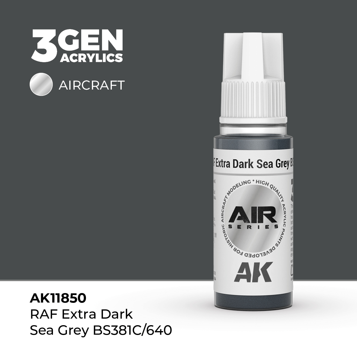 Gris Mar Extra Oscuro RAF BS381C/640 – Air / Aire – 3GEN Pintura Acrilica