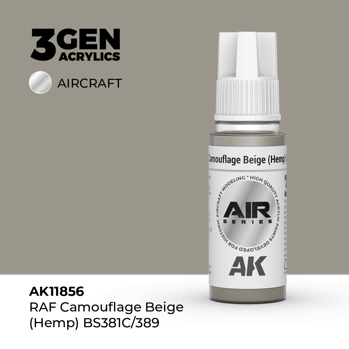 Beige de Camuflaje RAF (Hemp) BS381C/389 – Air / Aire – 3GEN Pintura Acrilica