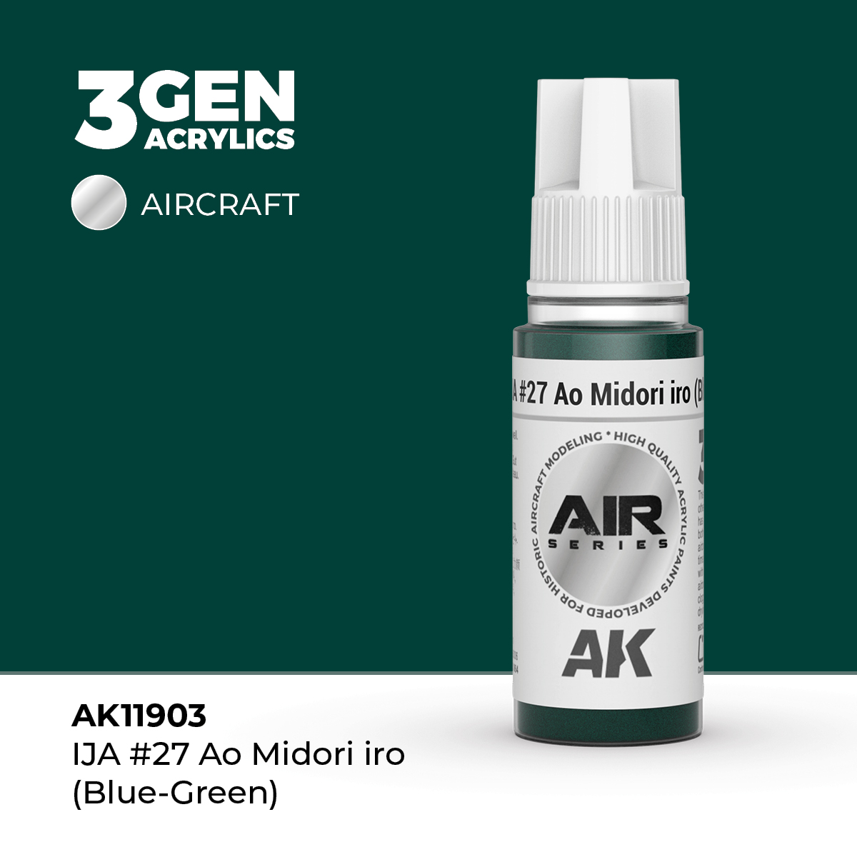 IJA #27 Ao Midori Iro (Verde Azulado) – Air / Aire – 3GEN Pintura Acrilica