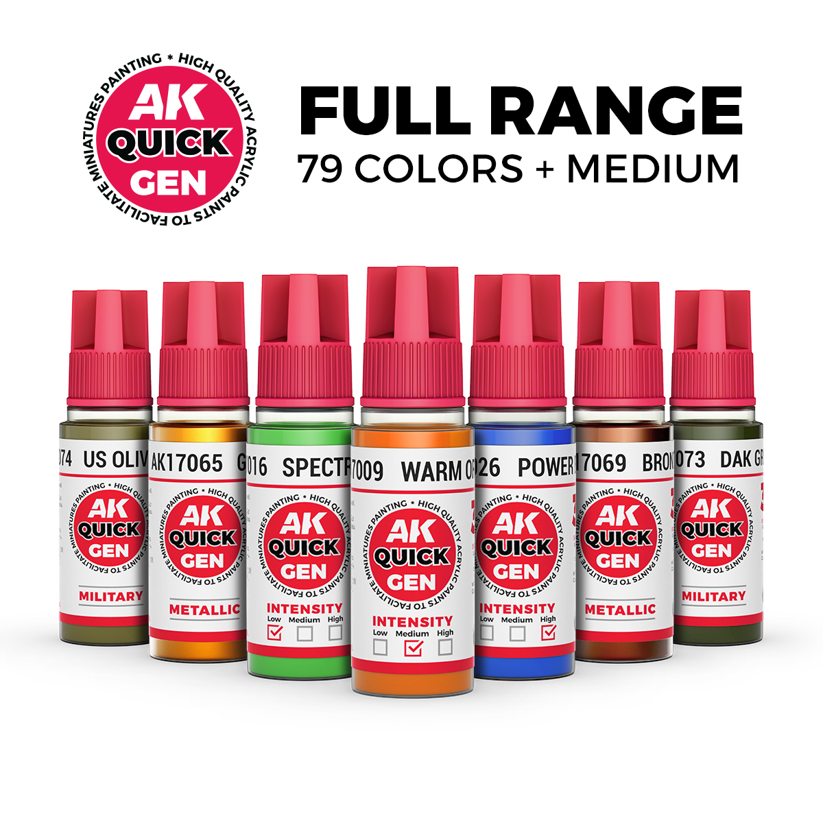 Gama Completa Quick Gen (79 Colores +1 Medium 18ml)
