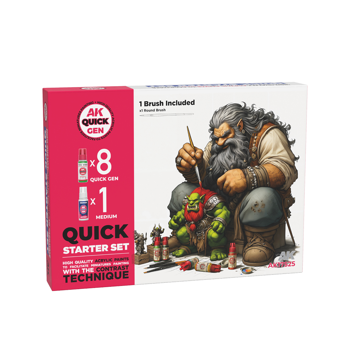 Set Iniciacion Quick Gen (8 Quick Gen + 1 Medium + 1 Pincel Gratis)