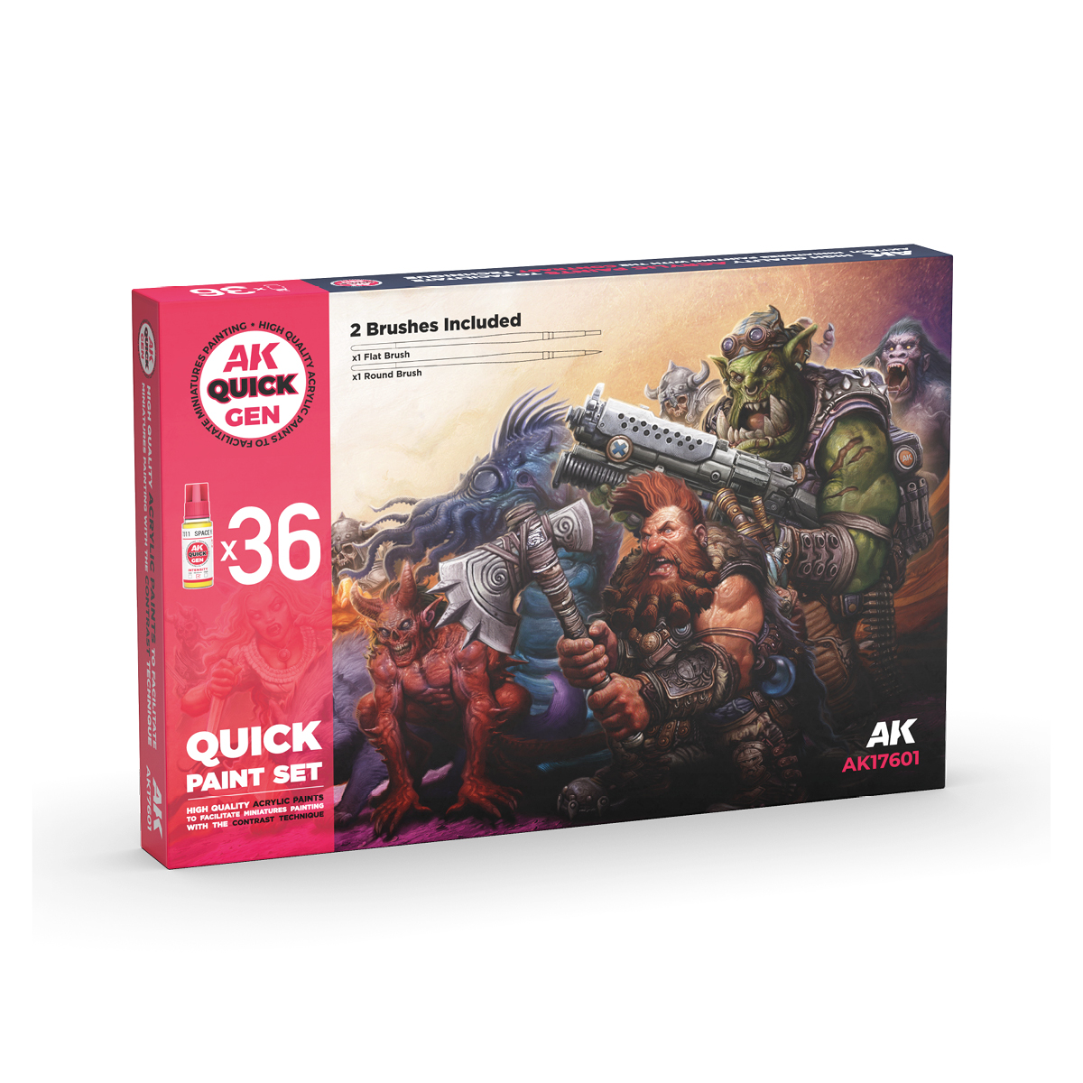 Set Quick Gen – 36 Colores Quick Gen (+2 Pinceles Gratis)
