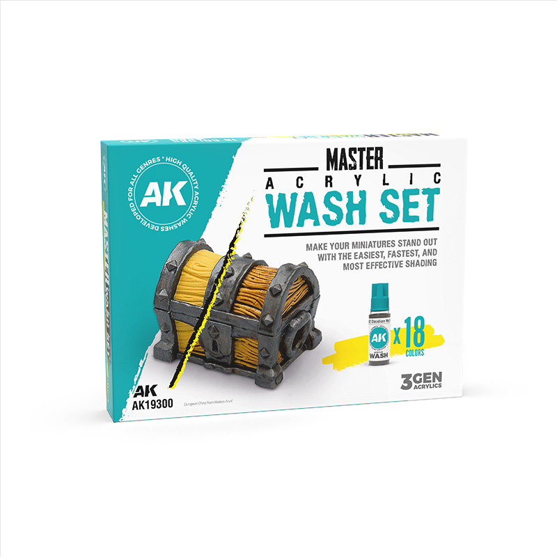 Set de Lavados Acrílicos Master – Gama Completa (18 Colores)