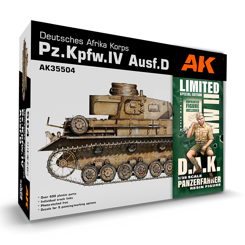 PZ.KPFW.IV AUSF.D Afrika Korps + DAK Panzerfahrer 1/35 Scale