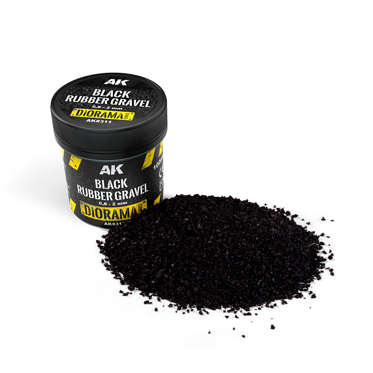 Grava de Goma Negra 0,8-2mm
