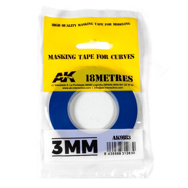Cinta de Enmascarar para Curvas 3mm