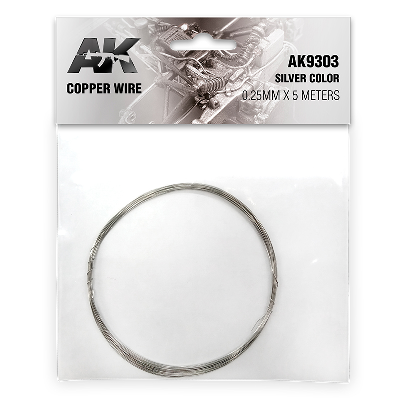 Hilo de Cobre 0.25mm Ø X 5 Metros. Color Plata